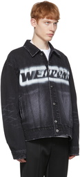 We11done Black Logo Denim Jacket