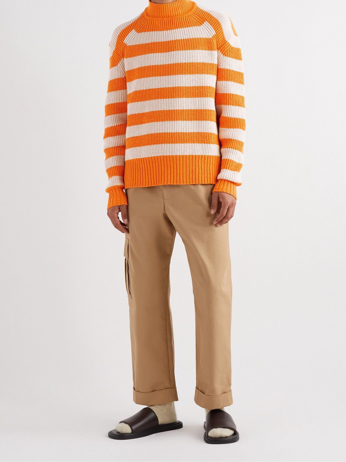 Jacquemus - Rayures Striped Ribbed-Knit Sweater - Orange Jacquemus
