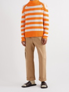Jacquemus - Rayures Striped Ribbed-Knit Sweater - Orange