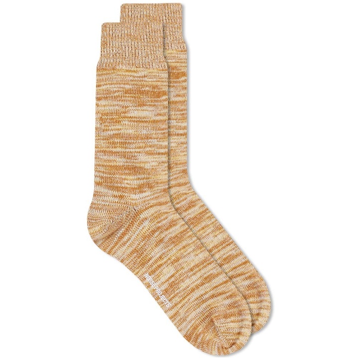 Photo: Norse Projects Men's Bjarki Blend Sock in Chrome Yellow