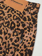 VETEMENTS - Wide-Leg Leopard-Print Jeans - Animal print