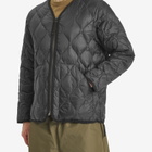 Taion Men's Military Zip V-Neck Softshell Down Jacket in Black