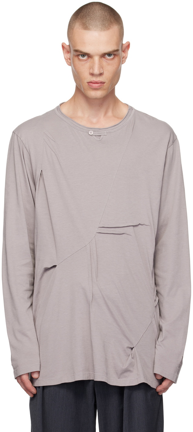 Kiko Kostadinov Purple Ohne K-Dart Henley T-shirt Kiko