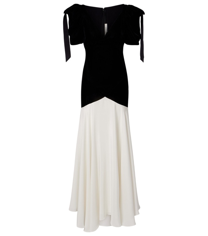 Photo: Rodarte Bow-detail silk crêpe and velvet gown