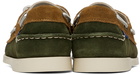 Sebago Green & Beige Portland Jib Boat Shoes