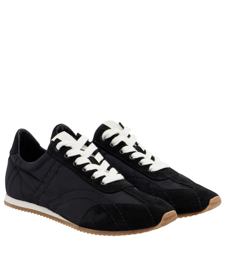 Photo: Toteme Flex suede-trimmed sneakers