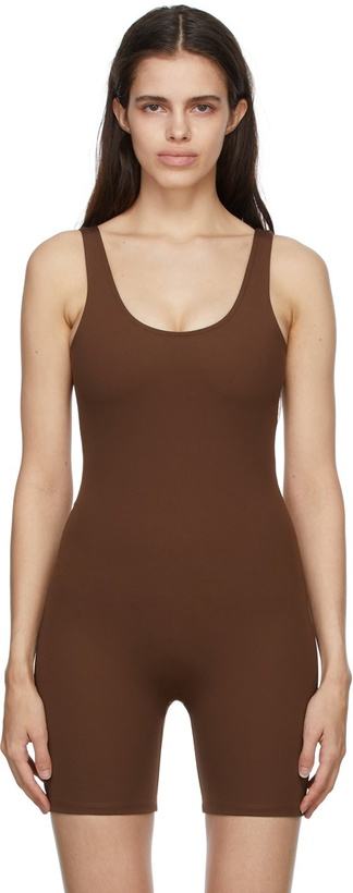 Photo: Girlfriend Collective Brown Bike Bodysuit