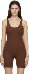 Girlfriend Collective Brown Bike Bodysuit