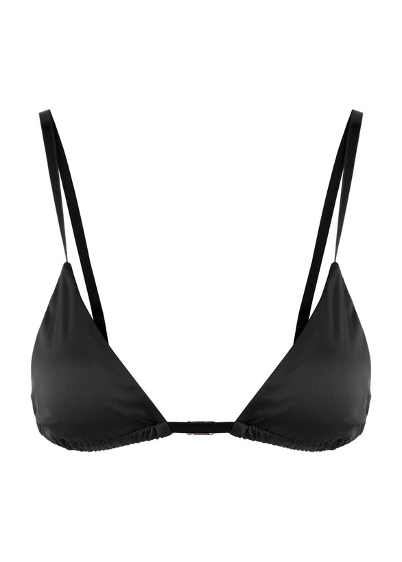 Photo: Toteme Satin Soft-cup bra Black