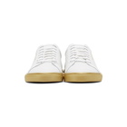 Saint Laurent White and Gold Andy Sneakers