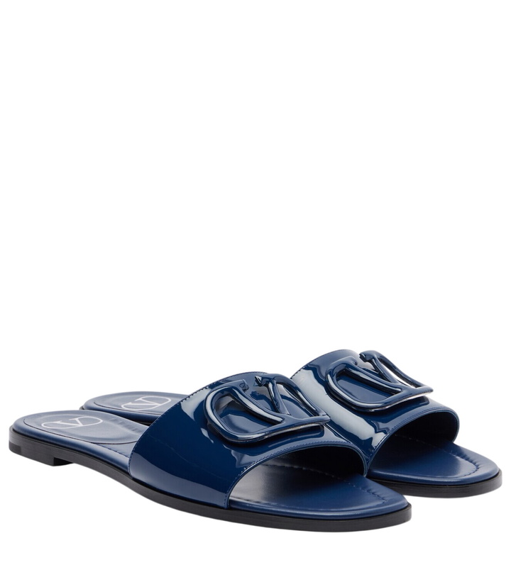 Photo: Valentino Garavani VLogo patent leather slides