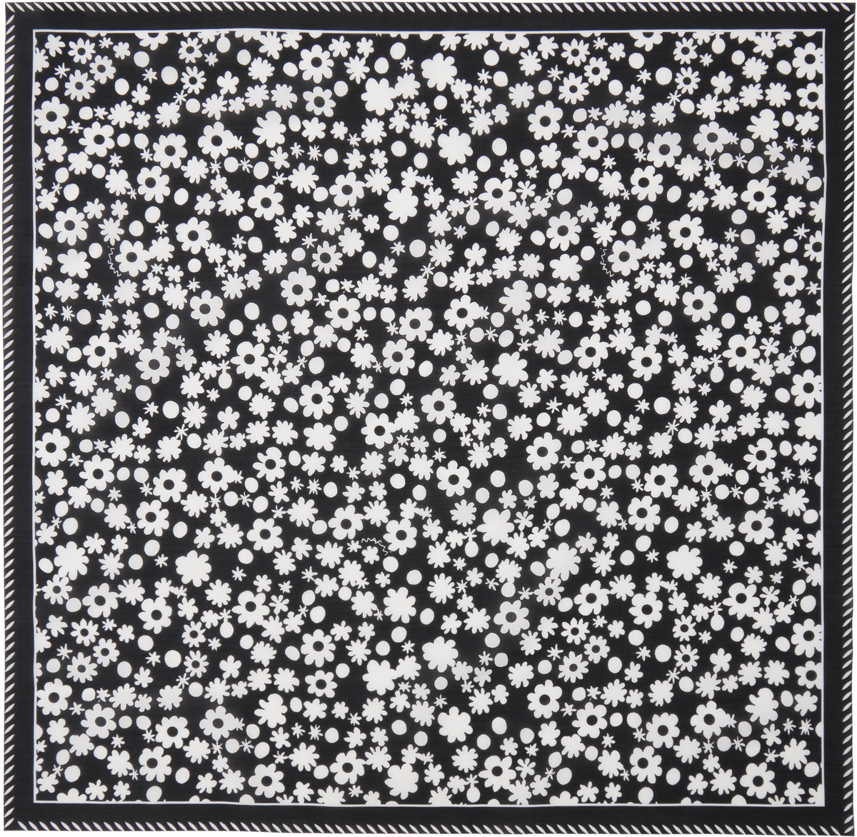 Marni Black & White Pop Fields Scarf