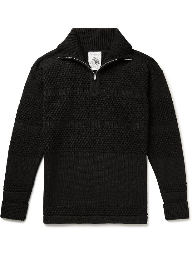 Photo: S.N.S. Herning - Virgin Wool Half-Zip Sweater - Black