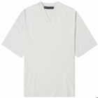 Fear of God ESSENTIALS Men's Spring Logo V-Neck T-Shirt in Light Heather Grey