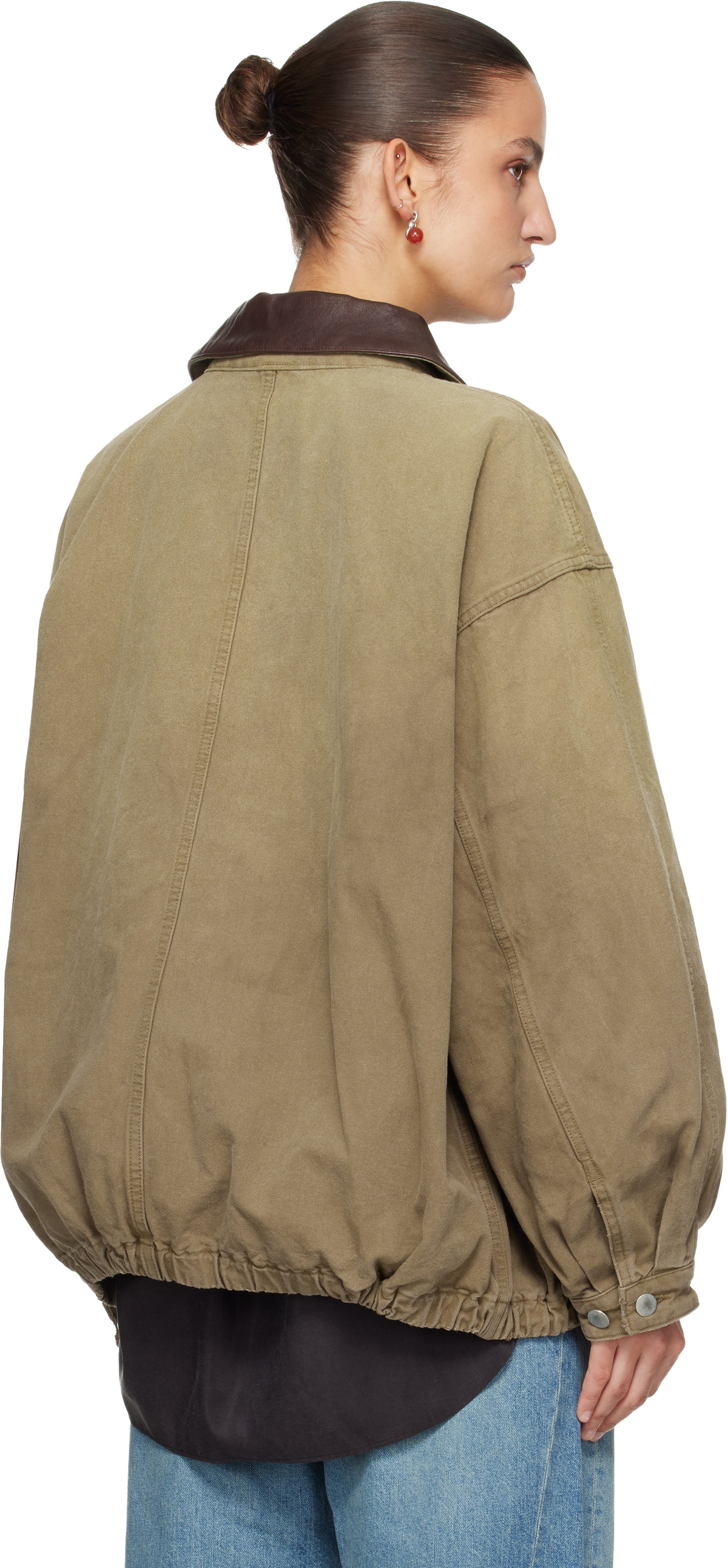 ssstein Beige Sulfur Dyed Oxford Vintage Jacket