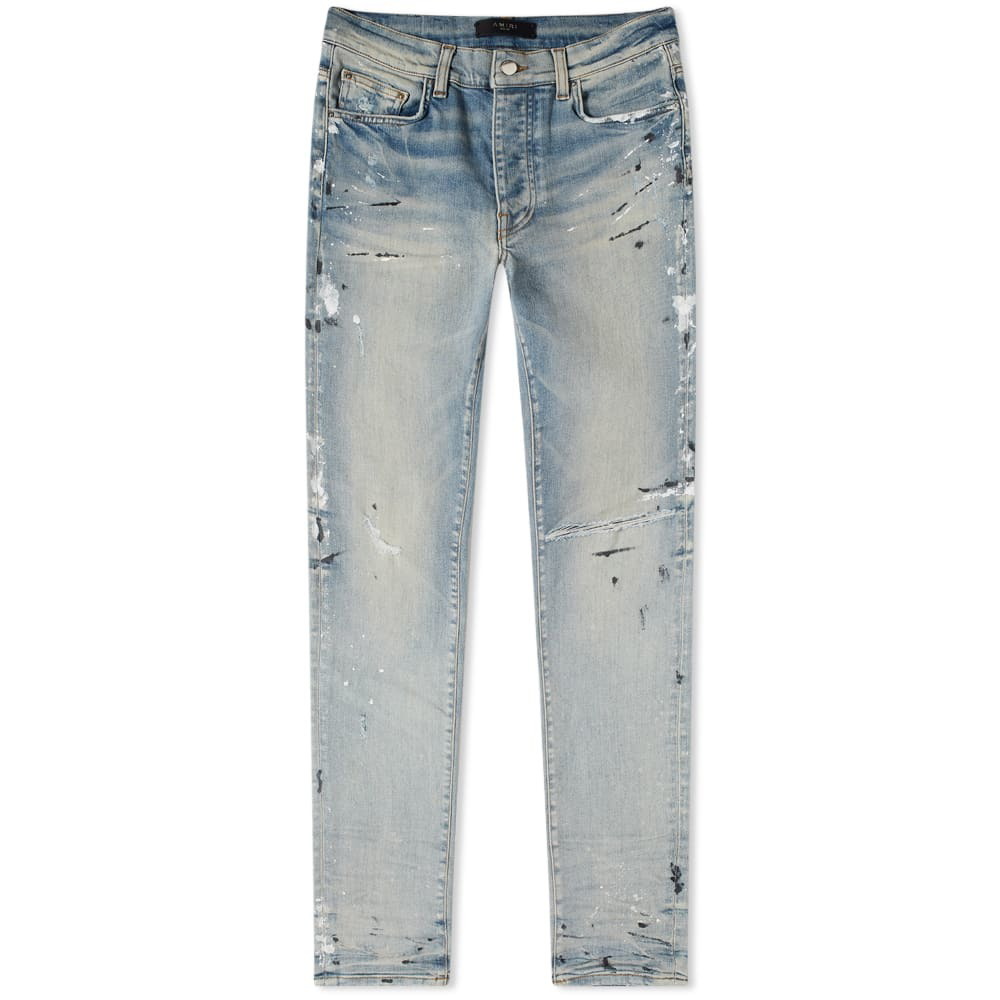 Amiri Hand Painted Slit Knee Jean Amiri