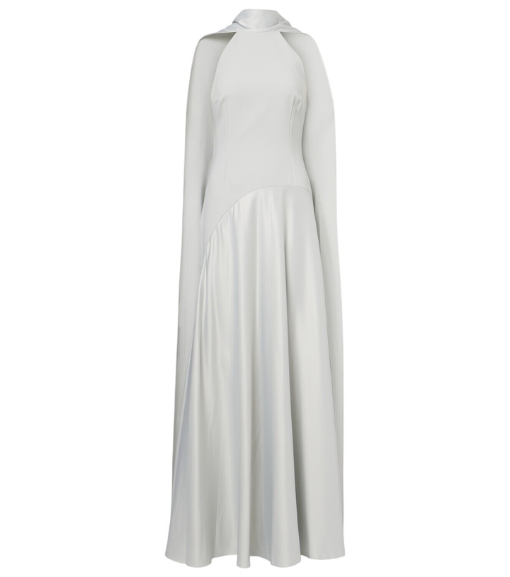 Photo: Solace London Cece halterneck crêpe and satin gown