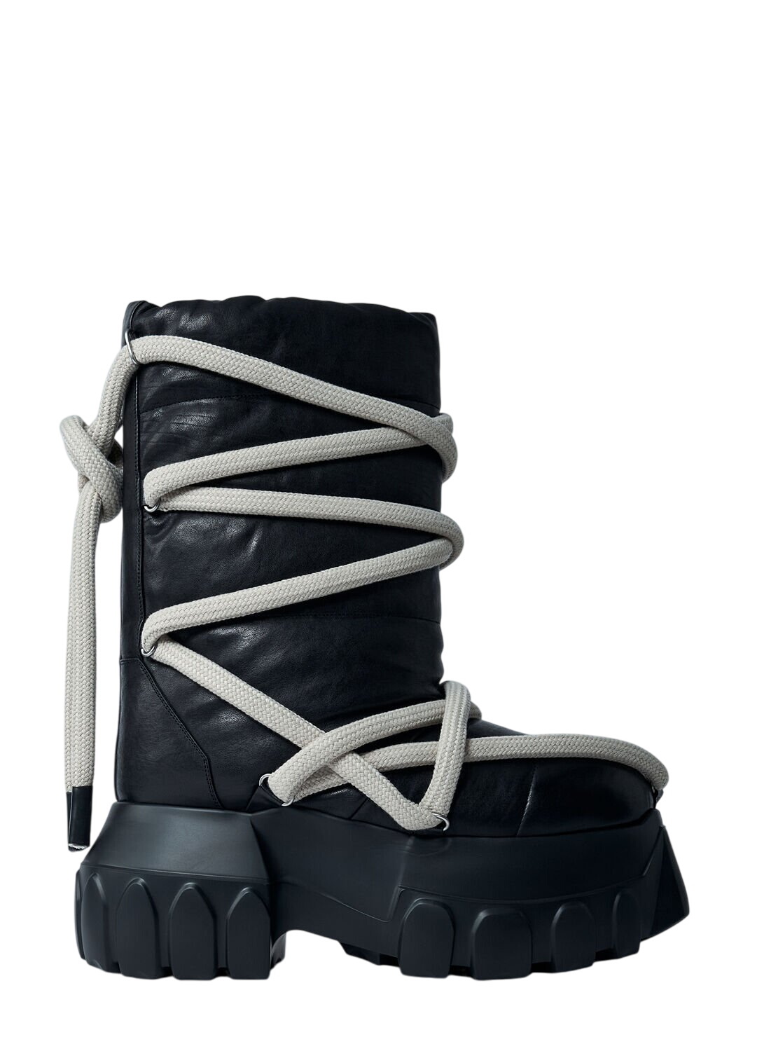 Rick Owens Black Porterville Army Mega Tractor Boots Rick Owens