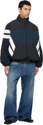 VETEMENTS Black & Blue Taped Track Jacket
