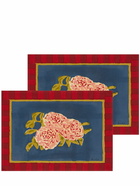 LISA CORTI Set Of 2 Printed Cotton Placemats