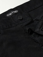 TOM FORD - Slim-Fit Straight-Leg Cotton-Blend Moleskin Trousers - Black