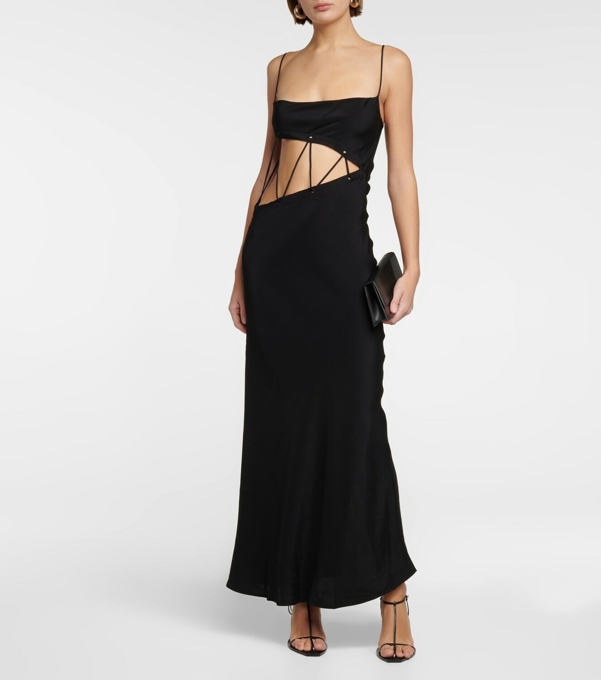 Christopher Esber - Cutout silk faille maxi dress Christopher Esber