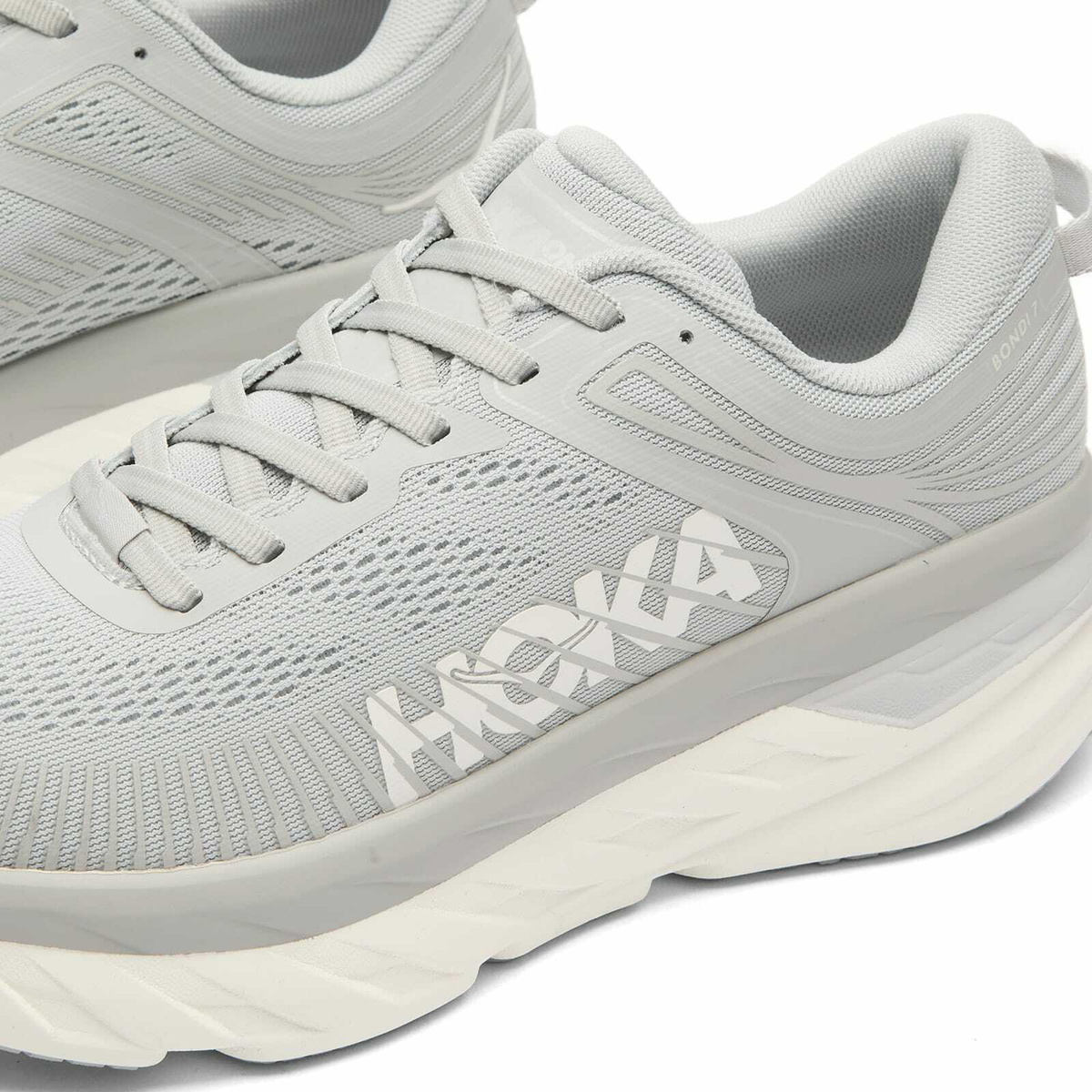 HOKA ONE ONE Women's Bondi 7 Sneaker in Harbor Mist/White
