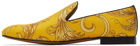 Versace Purple & Gold Barocco Goddess Slippers