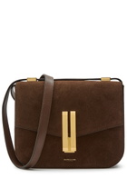 Demellier The Vancouver Grained Leather Cross-body bag - Dark Brown - One Size