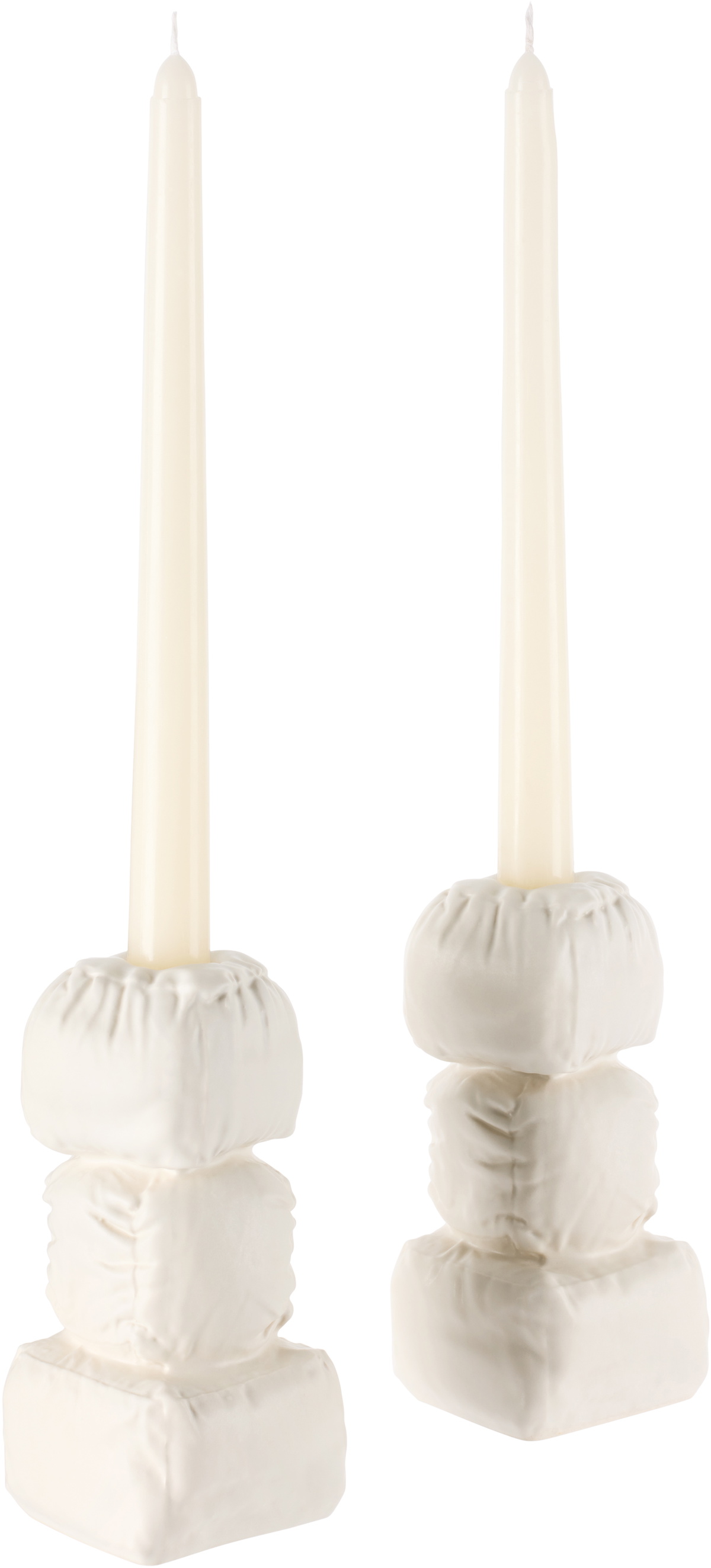 Completedworks White Stuffed Candle Holders