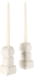 Completedworks White Stuffed Candle Holders