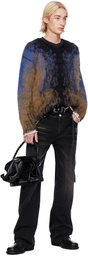 Y/Project Blue & Black Hairy Gradient Sweater