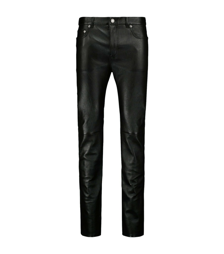 Photo: Saint Laurent - Skinny-fit stretch leather pants