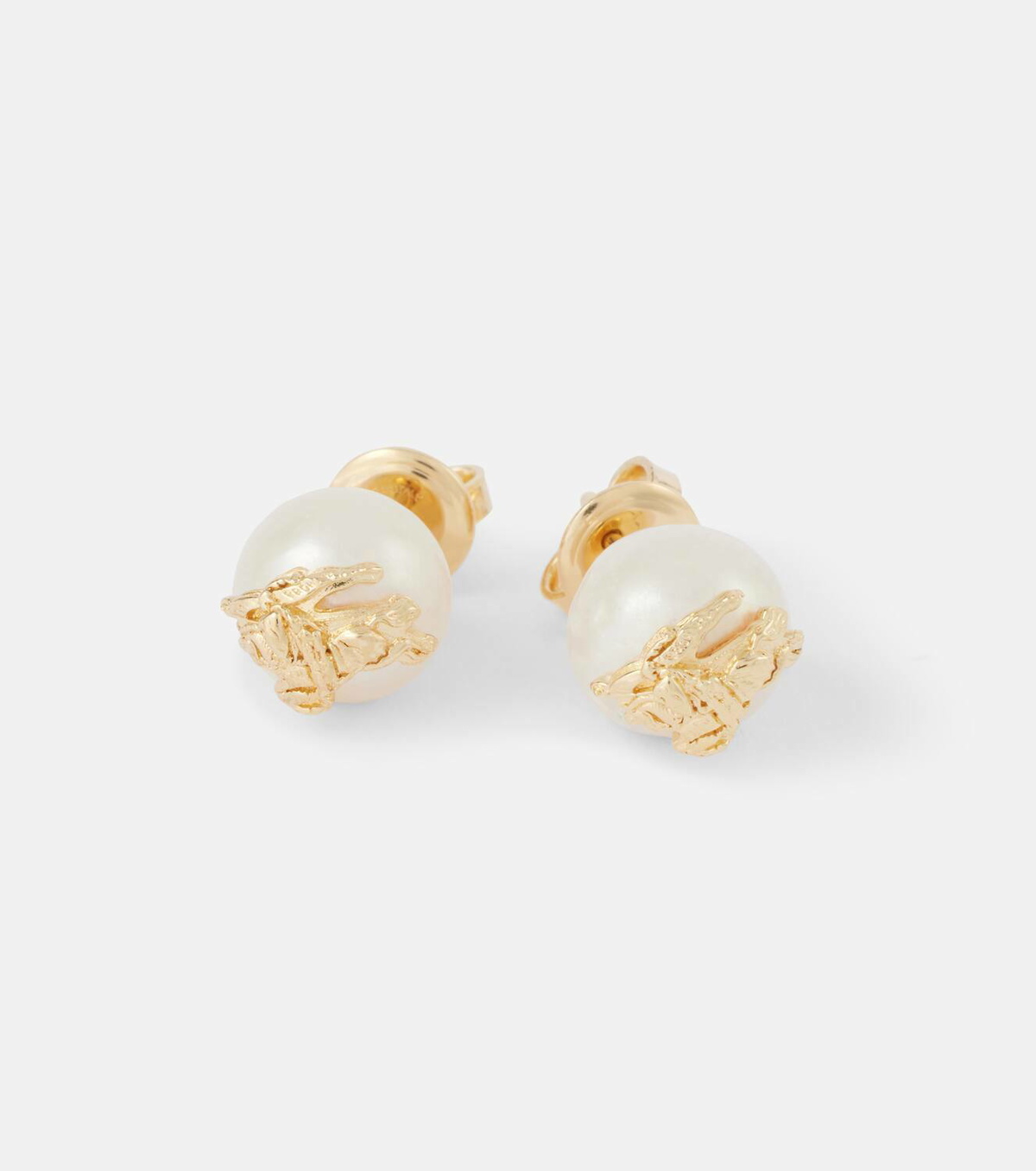 Burberry EKD gold-plated freshwater pearl earrings