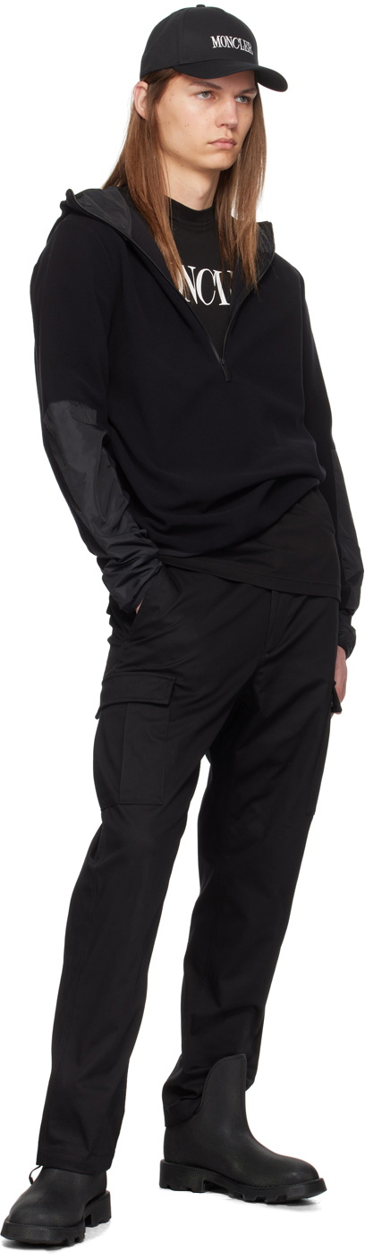 Moncler Black Logo Patch Cargo Pants