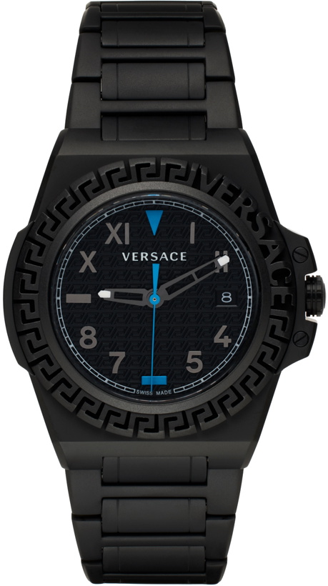 Photo: Versace Black Greca Reaction Watch