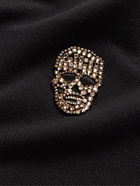 Alexander McQueen - Slim-Fit Logo-Embellished Cotton-Piqué Polo-Shirt - Black