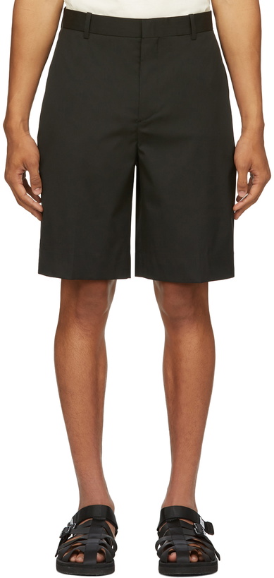 Photo: Solid Homme Black Wool Basic Shorts