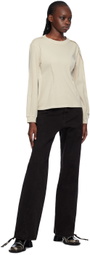 lesugiatelier Black Spiral String Denim Trousers