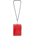 Givenchy - PVC-Panelled Leather Wallet with Lanyard - Red