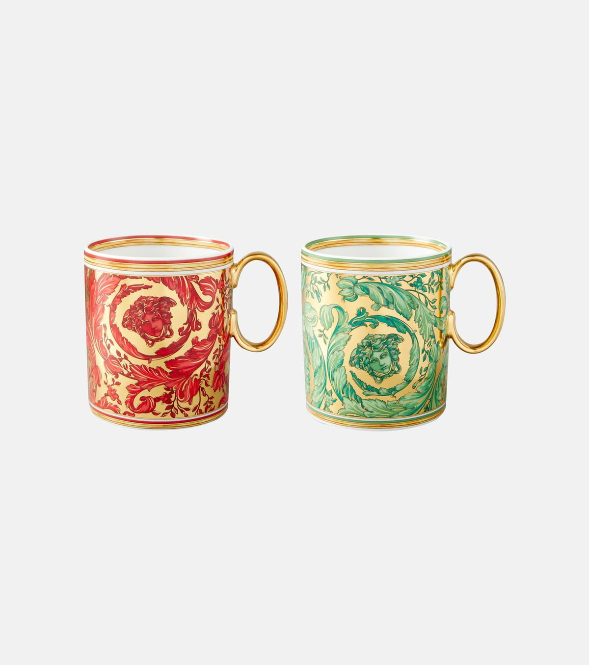 Versace Home Medusa Garland set of 2 porcelain mugs