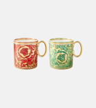 Versace Home Medusa Garland set of 2 porcelain mugs