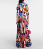Pucci Marmo printed pleated maxi skirt