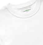 Casablanca - Casa Tennis Logo-Embroidered Loopback Cotton-Jersey Sweatshirt - White