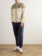 Faherty - Logo-Appliquéd Recycled-Fleece and Shell Zip-Up Jacket - Neutrals