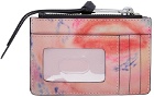 Marc Jacobs Pink Watercolor 'The Snapshot' Top-Zip Card Holder