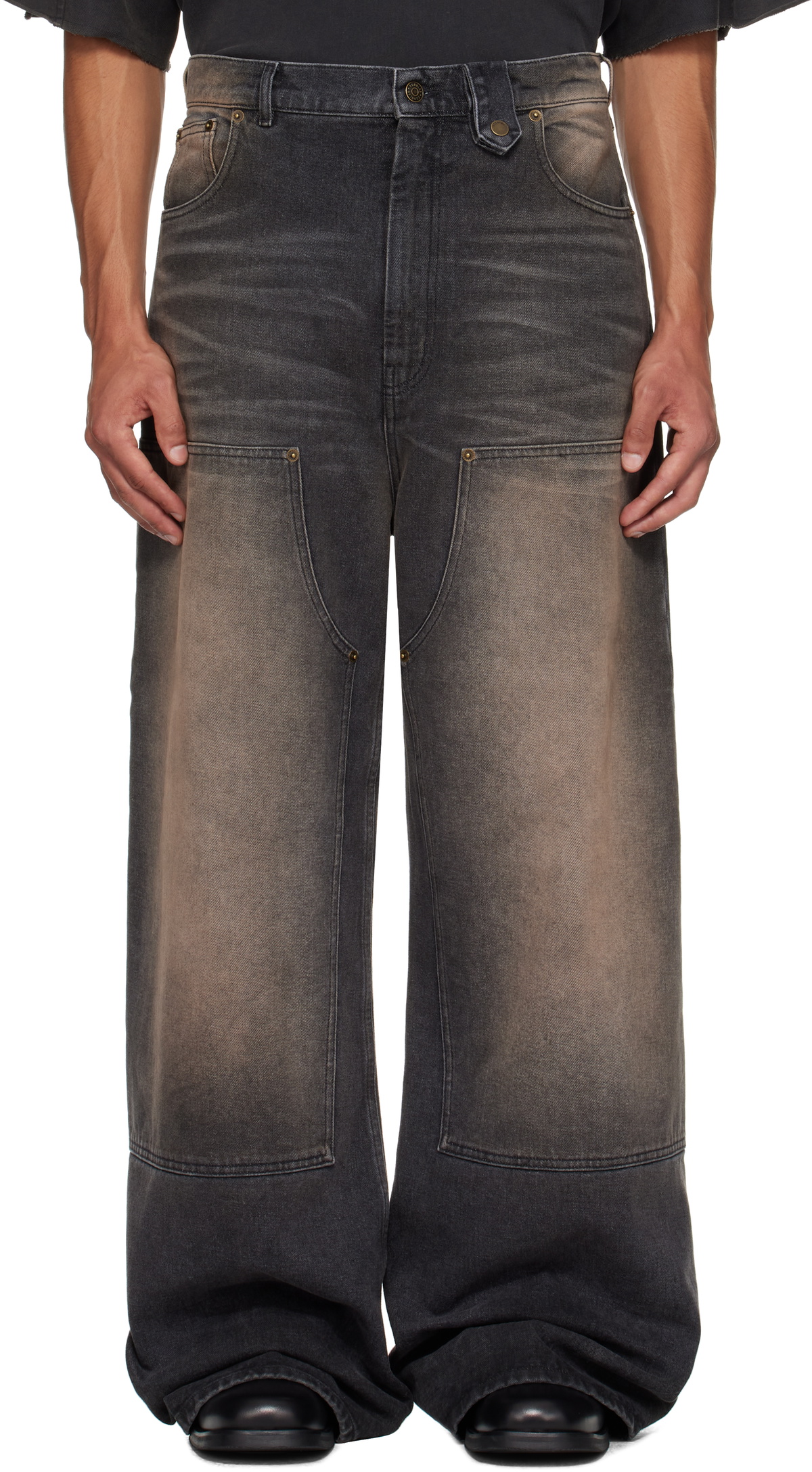 パンツ egonlab black denim pants S flare egonlab black denim pants S flare egonlab フレアデニム