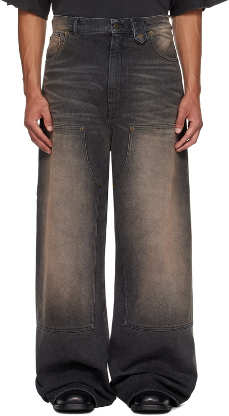 Photo: EGONlab Black & Brown Baggy Jeans