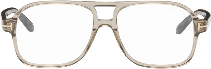 Photo: TOM FORD Brown Navigator Glasses
