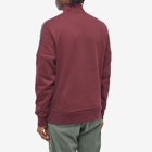 Fred Perry Authentic Men's Taped Half Zip Track Top in Oxblood